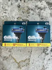 Gillette Mach3 Razor Blade Refills 2 Packs of 8 Cartridges each=16 Refills total