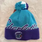 CHARLOTTE HORNETS Team Colors TealPurple Cuffed Beanie With Pom NWT OSFA