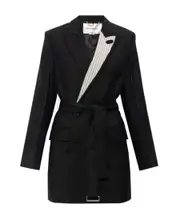 Victoria Beckham Double-Breasted Long Sleeved Mini Dress UK8,UK6,UK4 Black
