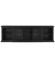 Walker Edison Modern Detailed Glass-Door Wide TV Stand For TVs Up To 80in