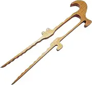 Wooden Kitchen Tongs - Long Tongs with Anti-Slip Design | Multipurpose bambo0 Tongss | 11-Inch Magnetic Kitchen Utensils | Serving Tweezers for Bacon, Toast, Muffins, Bagels, Bread & Breakfast Prep
