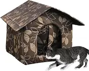 Feral Cat House Outdoor, Sturdy Waterproof Insulated Cat House, Winter Cat House for Stray Cats, Winter Cat Shelter for Outdoor or Indoor Cat, Easy to