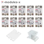 1-10Piece DC3-32V to AC24-380V SSR-40DA 40A Solid State Relay Module Heat Sink
