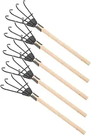 HONMEET 5Pcs Miniature Rakes Zen Garden Tools for Desk Decorative Ash Rakes for Meditation and Feng Shui for Balconies and Indoor Planting