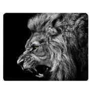 Lion Gaming Mousepad Black White Roar Lion Head Mouse Pad Mouse Mat for Compu...