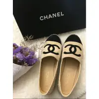 在飛比找蝦皮購物優惠-CHANEL Espadrilles 香奈兒 珍珠草編鉛筆鞋