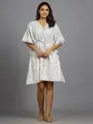 Indian Mandala 100% Cotton Caftan Hand Ombre Printed Kaftan Beach Night Dress