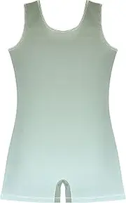 [GAIGEO] Camouflage Green Light Cyan Gradient Girls Leotards for Gymnastics Toddler Unitard Ballet Dance Shorts Unitard 2-3t