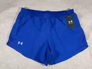 Women's Under Armour Fly By 2.0 Running Shorts Blue Medium New With Tag