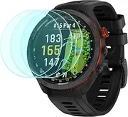 Duttek Tempered Glass Screen Protector (3 Pack Designed for Garmin Approach S70 (47mm), 2.5D 9H Hardness Anti-Scratch Tempered Glass Protective Film for Garmin Approach S70 47mm Smartwatch