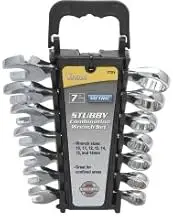 Titan 17374 7-Piece 12-Point Metric Stubby Combination Wrench Set
