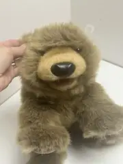 Folkmanis Grizzly Bear Cub Puppet Folktails Folk Tails Stuffed Plush Brown Hand