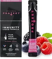 Immunity - Immune Support Liquid Formula with Zinc and Vitamin C - Natural, Sugar-Free Antioxidant and Vitamin Drink Mix Packets - Pack of 10 - Mixed Berry