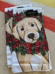 2 Labrador Retriever Christmas Kitchen Towels