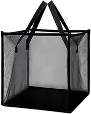 Storage & Laundry Baskets - Sturdy Mesh Laundry Basket with Handles, Collapsible, Multifunctional, Ideal for Small Spaces, Apartments, Dorms, and RVs, Efficiently Organizes Laundry, Clothes (Small)