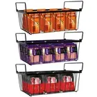 3 Pack Freezer Storage Baskets Bins Organizer Stackable Chest For 5 Cu Ft Deep