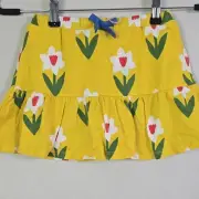 Mini Boden tiered Yellow Bubble Jersey Mini Skirt Size 5-6 Years NwT.
