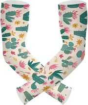 [GuoChe] Unisex Uv Protection Arm Sleeves Long Cooling Ice Silk Arm Cover Sleeves Scarecrow Arugula