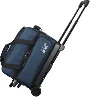 Double Roller 2 Ball Bowling Bag with Separate Shoe Compartment, Large Capacity