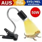 UVA+UVB Reptile Heat Basking Light Bulb Lamp Clip For Turtle Tortoise Lizard 50W