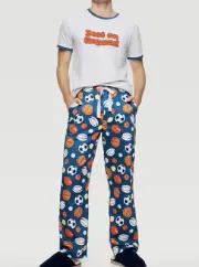 NEW PETER ALEXANDER FOOTY SOCCER BALL SPORT PJ TOP + PANTS RP$139.90 MENS MEDIUM