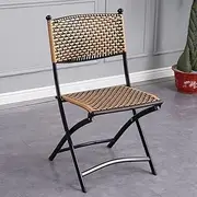 Portable Picnic Table，Garden Chairs Table Set Rattan Furniture Dining Folding Chairs Lazy Lounge Chair Balcony Summer Chair Home Backrest Dining Table (Size : L)