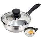 Egg Poacher Pan Nonstick 2 Eggs, Poached Egg Cooker Stainless Steel Egg Poach...
