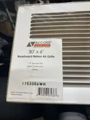 Accord 30x6 Baseboard Return Air Grille