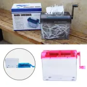 Mini Manual Shredder Office File Document Hand Cutting A4 A6 Paper Portable AU~