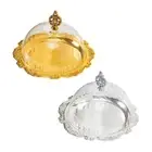 Cake Stand with Dust Cover Food Dish Display Holder Decoration Platter Round