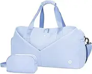 Ceneda Classic Sports Bag with Shoe Compartment and Wet Compartment Portable Overnight Weekend Bag Travel Bag Yoga Bag for Men and Women Gym Bag