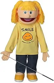 60cm Smile Jesus Loves You, Peach Girl, Full Body, Christian Ministry Puppet