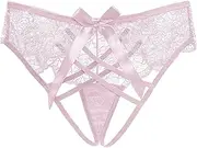 [Ｓｉｍｈｏａ] Women Panties Cotton Stylish Soft Comfortable Lace Thongs for Party Honeymoon