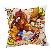 Junk Food Fast Food Funny Unicorn Cushion Cover