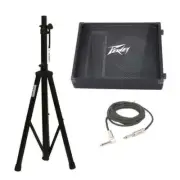 Peavey PV15M 15" 2-way 1000-Watt Peak Floor Monitor Speaker w/ Handle + Stand &