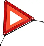 Emergency Warning Sign Semi Truck Car Roadside Safety Reflective Triangle Sturdy Metal Stand Easy to Use