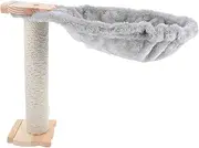 WOONEKY 1 Set Hanging Cat Bed with Scratching Post Spoon Shape Cat Hammock Nest for Kittens Accessories Easy to Clean and Durable Design