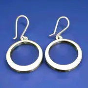 Erick's Sterling Silver Dangle Crescent Moon Earrings Taxco.925