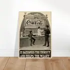 Vintage Coca-Cola Soda Fountain Framed Poster - Classic Advertisement Art
