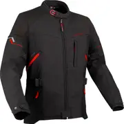Bering Cobalt, textile jacket waterproof , color: Black/Red , size: 4XL