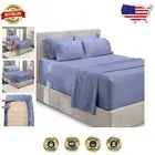Steel Blue 7 Piece Extra Deep Pocket Bed Sheets - Ideal for 18-24" Mattresses