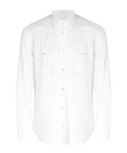 Button Front Shirt White
