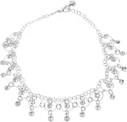 WRITWAA Fashionable Metal Anklet for Girls Adjustable Anklet Bell Charm for Beach Party