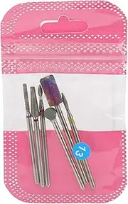 6pcs Nail Art Drill Bits Rotatable Fast Remove Coarse Tungsten Steel Drill Bits for Manicurists Beginners
