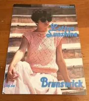 1985 Brunswick Cotton Sunshine Sweaters 15 Designs Pattern Book New Old Stock