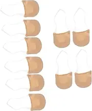 [Ipetboom] 5 Pairs Women's Boat Socks Suspenders Non Slip Invisible Ultra Low Cut Liner Socks Gripper Socks for Women Shoe Socks Shoe Liners for Women Hidden Socks Toe Socks Women Beige