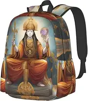 [vacsAX] Female God School Backpack Rucksack Large Capacity Back Pack with Front Pocket Lightweight School Bags