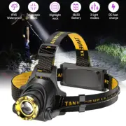 25000LM LED HEADLAMP Rechargeable Headlight Zoomable Head Torch Lamp Flashlight
