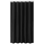 Black Wall Pattern Shower Bath Curtain Waterproof Bathroom Curtain Hanging Hooks #2
