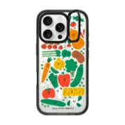 iPhone 16 Pro Impact Ring Stand Case MagSafe Compatible Veggies
